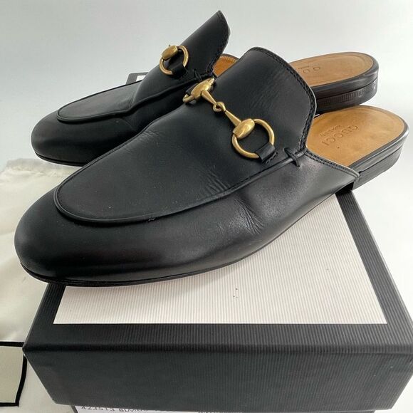 Gucci WOMEN'S PRINCETOWN LEATHER SLIPPER - Picture 7 of 12